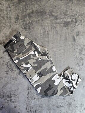 Rothco Urban White Camouflage Tatical Pants Military Cargo 31-35” Adjust